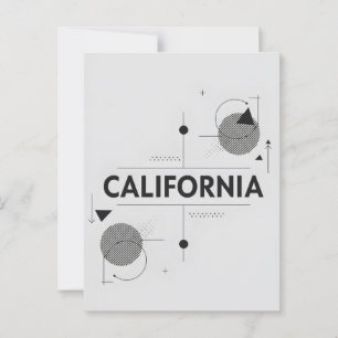 California Art Print – Unique Lettering Postcard