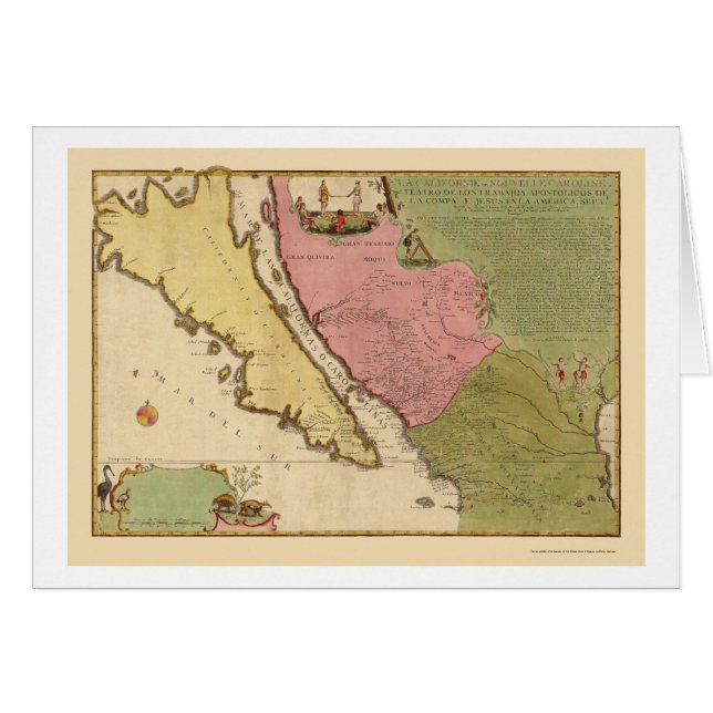 California as an Island by N. de Fer 1720 (Front Horizontal)
