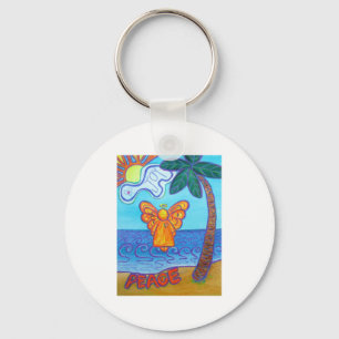 California Beach Angel Key Ring