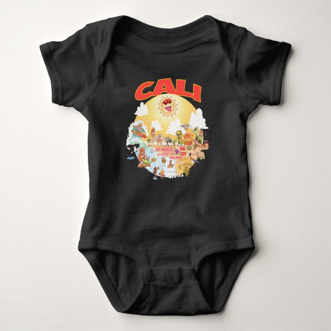 California Beach Life Baby Bodysuit (Front)
