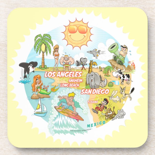 California Beach Life Coaster (Front)
