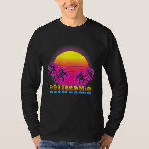 California Beach Life Electro Retro Sunset Love Ca T-Shirt