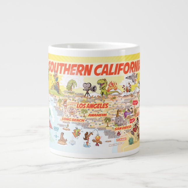 California Beach Life Large Coffee Mug (Front)