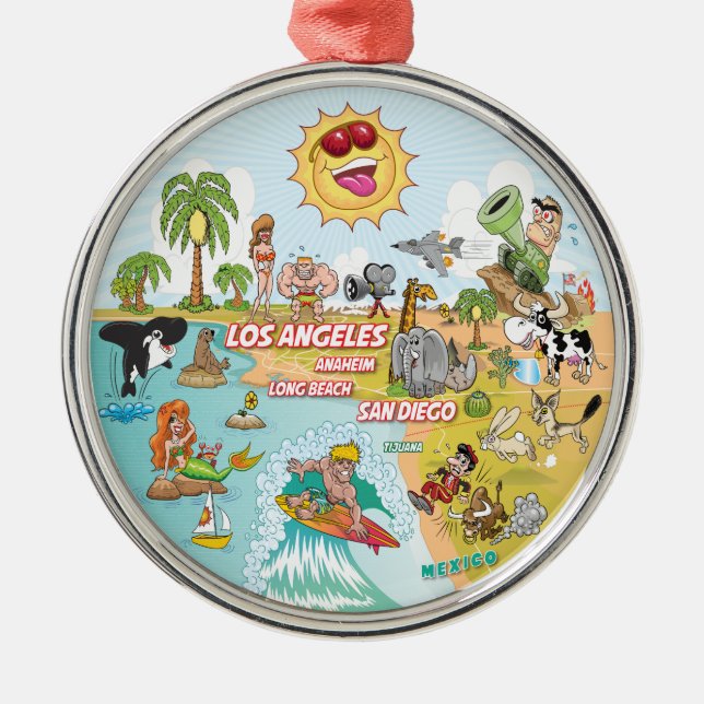 California Beach Life Ornament (Front)