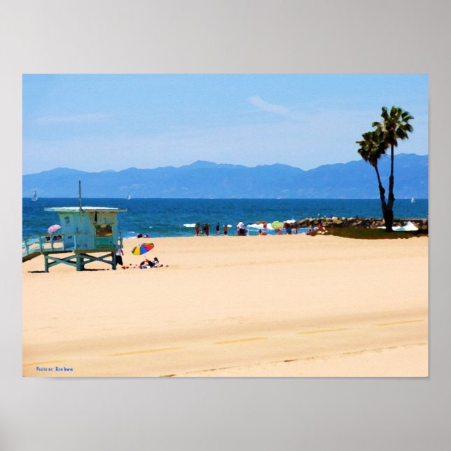 California Beach Painted Poster (Front)