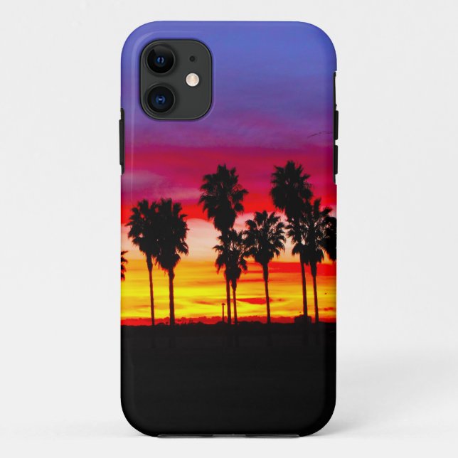 California Beach Palm Trees Iphone Case 4 4S 5 (Back)