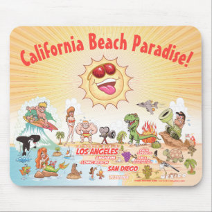 California Beach Paradise Mouse Pad