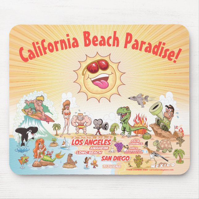 California Beach Paradise Mouse Pad (Front)