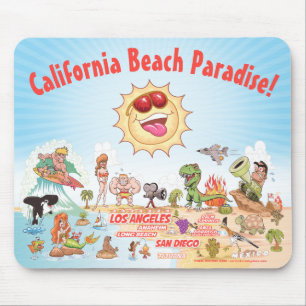 California Beach Paradise Mouse Pad