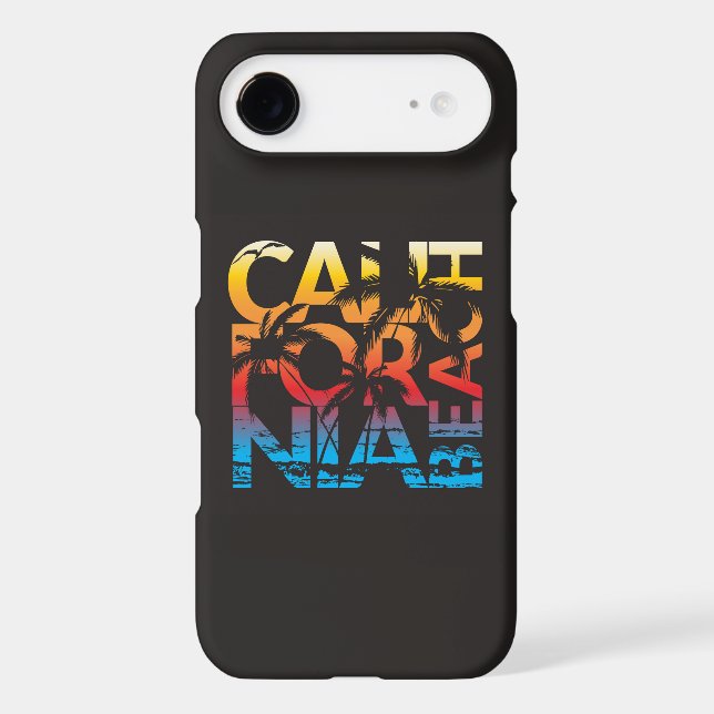 California Beach Poster Case-Mate iPhone Case (Back)