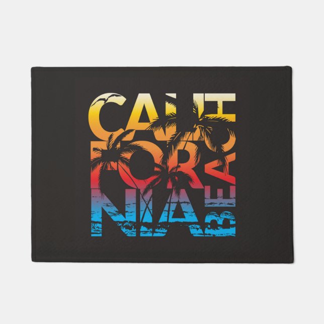 California Beach Poster Doormat (Front)