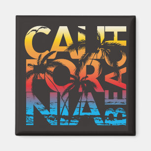 California Beach Poster Magnet