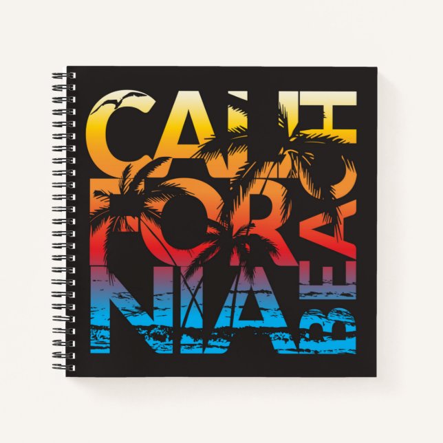 California Beach Poster Notebook (Front)