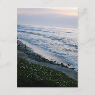 California Beach Sunset Custom La Jolla Postcard