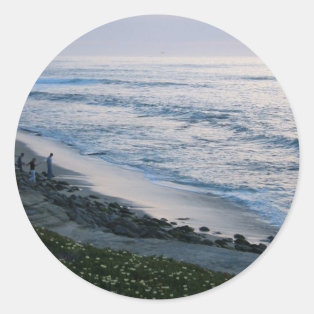 California Beach Sunset Custom La Jolla Stickers (Front)