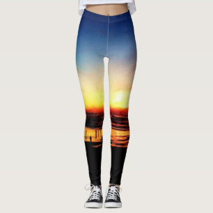 California Beach Sunset Leggings