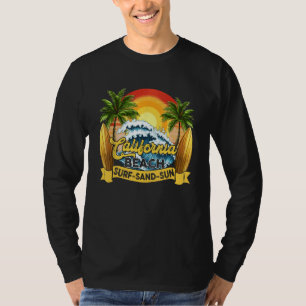 California Beach Surf Sand Sun Retro Summer  Men W T-Shirt