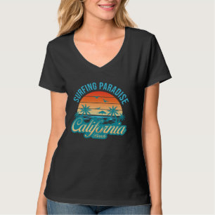 California beach surfing USA woman men children 1 T-Shirt