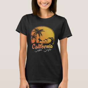 California beach surfing USA woman men children 2 T-Shirt
