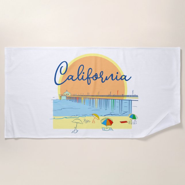 California Beach Towel (Front)