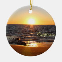 California Beaches Christmas Tree Ornament