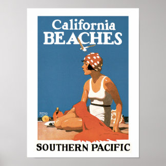 California Beaches Poster