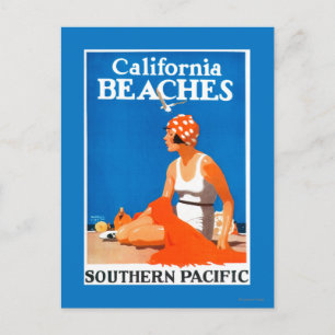 California Beaches Promotional Poster Postcard