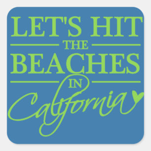 California Beaches stickers