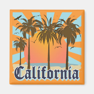 California Beaches Sunset Magnet