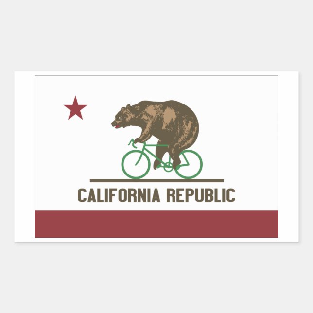 California Bear Bike Sticker (Front)