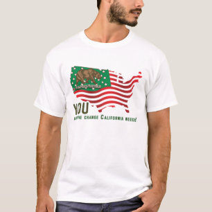 California Bear Flag - You Are The Change CA Needs T-Shirt