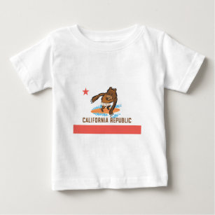 California Bear Goes Surfing Baby T-Shirt