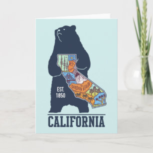California Bear Golden State Card