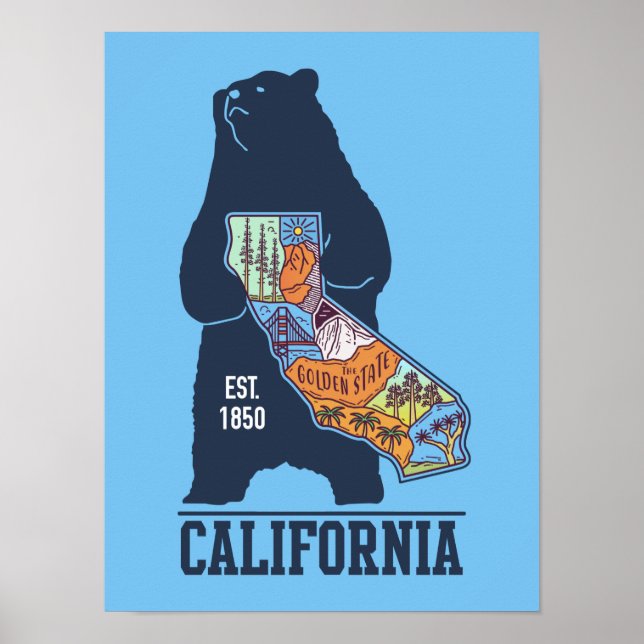  California Bear Golden State  Poster (Front)