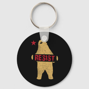 California Bear Shirt Resist  Key Ring
