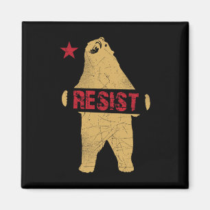 California Bear Shirt Resist Magnet