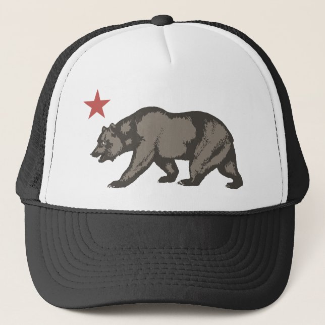 California bear STAR Trucker Hat (Front)