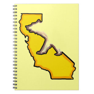 California bear state symbol yellow notebook
