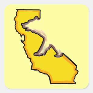 California bear state symbol yellow stickers