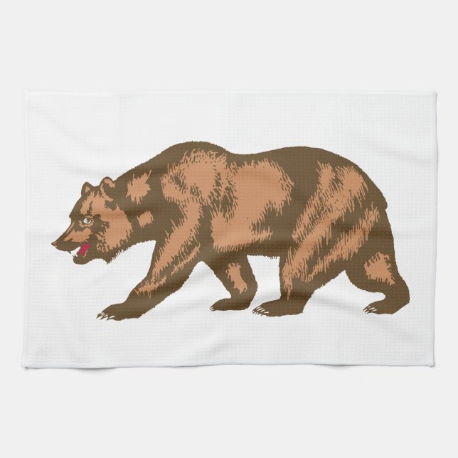 California Bear Tea Towel (Horizontal)