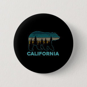 California Bear Vintage Retro Nature Hiking Souven 6 Cm Round Badge