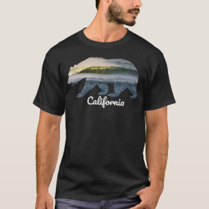 California Bear Wave Surf Design T-Shirt