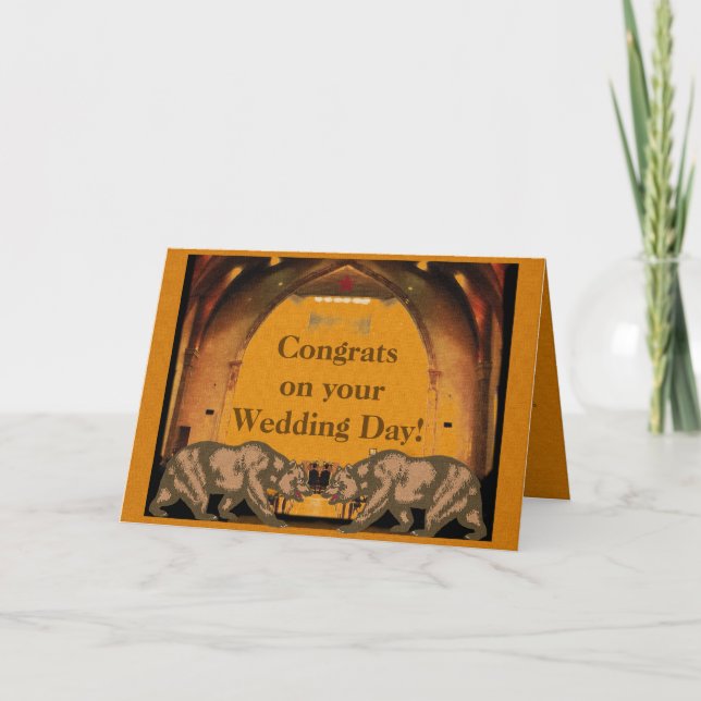 California Bear Wedding Congrats Card (Front)