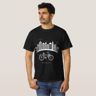 California Bicycle Trip men black and white T-Shirt