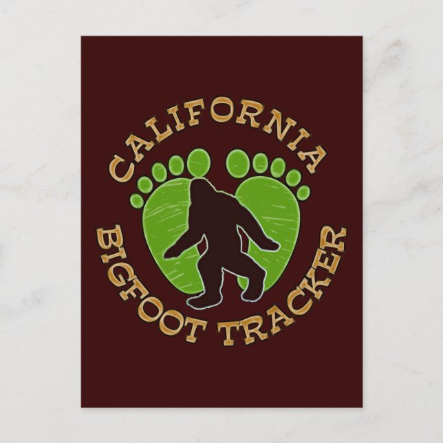 California Bigfoot Tracker Postcard (Front)