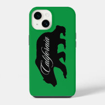 California Black Bear Silhouette Phone Case