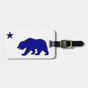 California blue artistic flag luggage tag