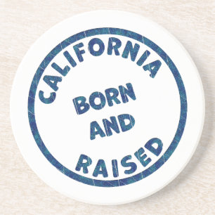 California Born and Raised Illustration Coaster