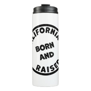 California Born and Raised Illustration Thermal Tumbler