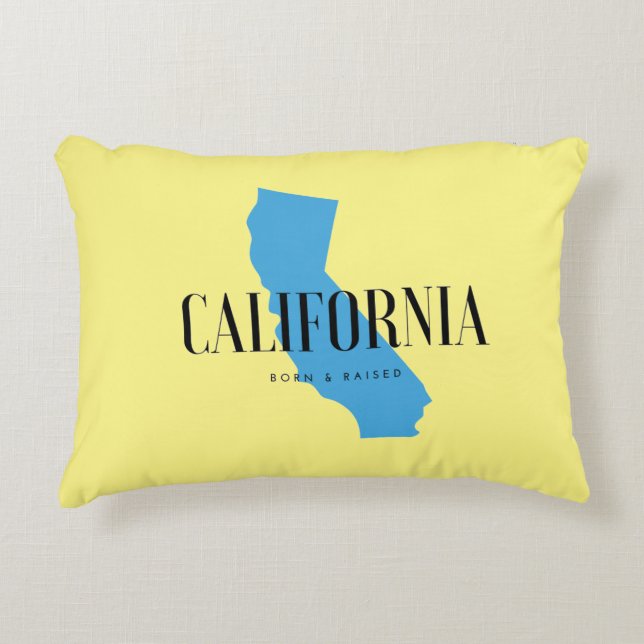 California Born & Raised Decorative Cushion (Front)